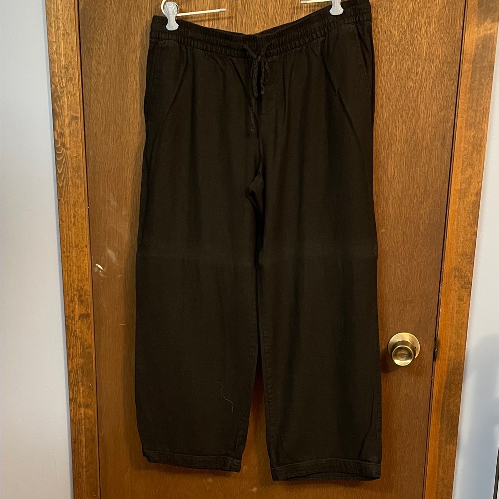 Old Navy Black Relaxed Pants--Linen-like
